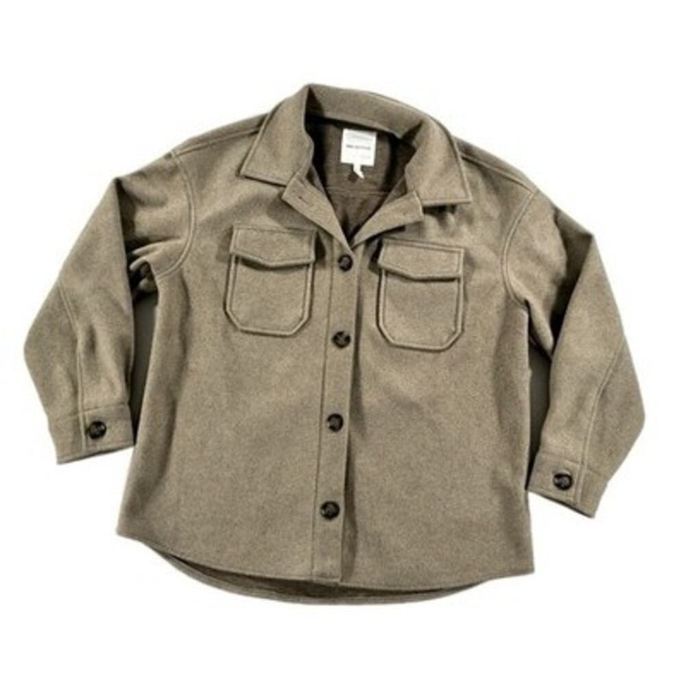 Avec Les Filles Size L Oversized Shirt Jacket Button Down Shacket Utility Top